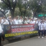 Aksi Damai APDESI Sejawa Barat Tuntut Presiden Revisi PERPRES Nomor 104 Tahun 2021
