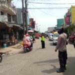 Giat Pengamanan Arus Lalu Lintas Obyek Wisata Curug Cigentis di Hari Kedua Idul Fitri