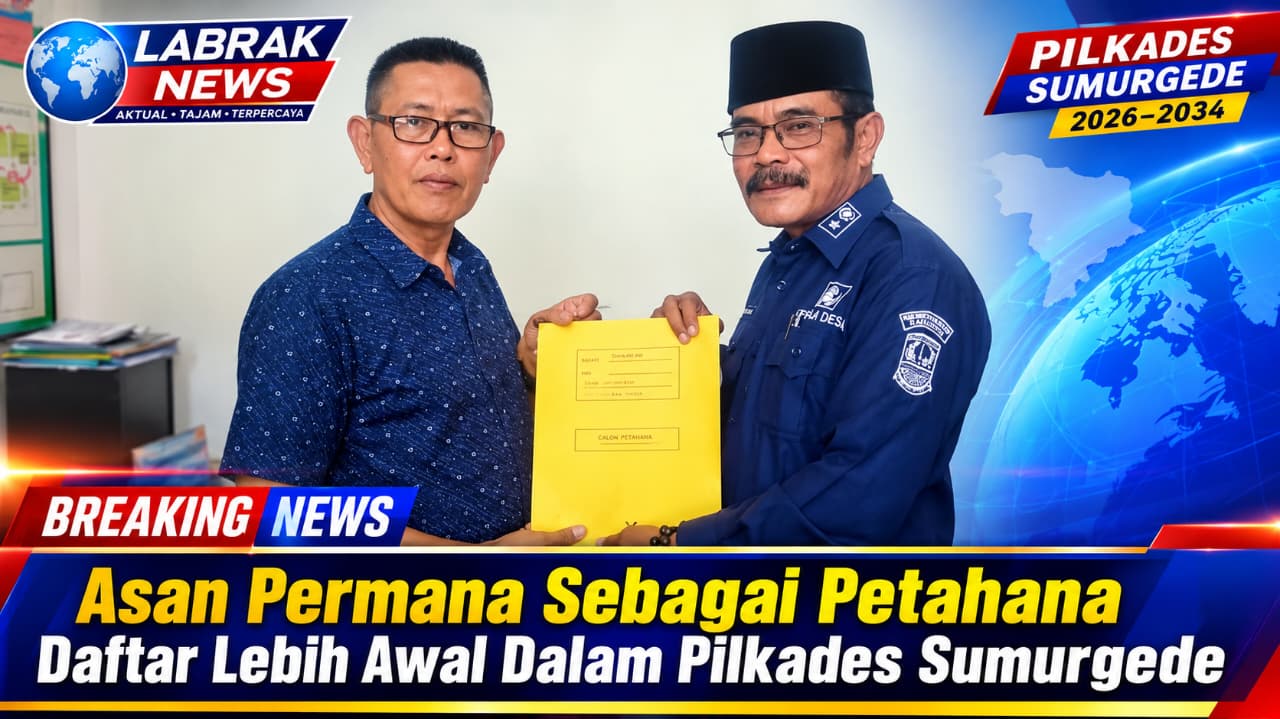 Asan Permana Sebagai Petahana Daftar Lebih Awal Dalam Pilkades Sumurgede